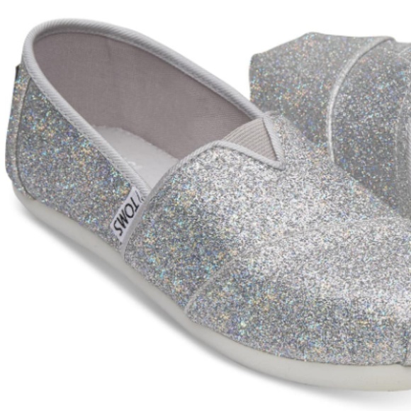 silver iridescent glitter women's classics